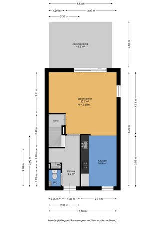 Floorplan - Uitwierderweg 155, 9933 GM Delfzijl